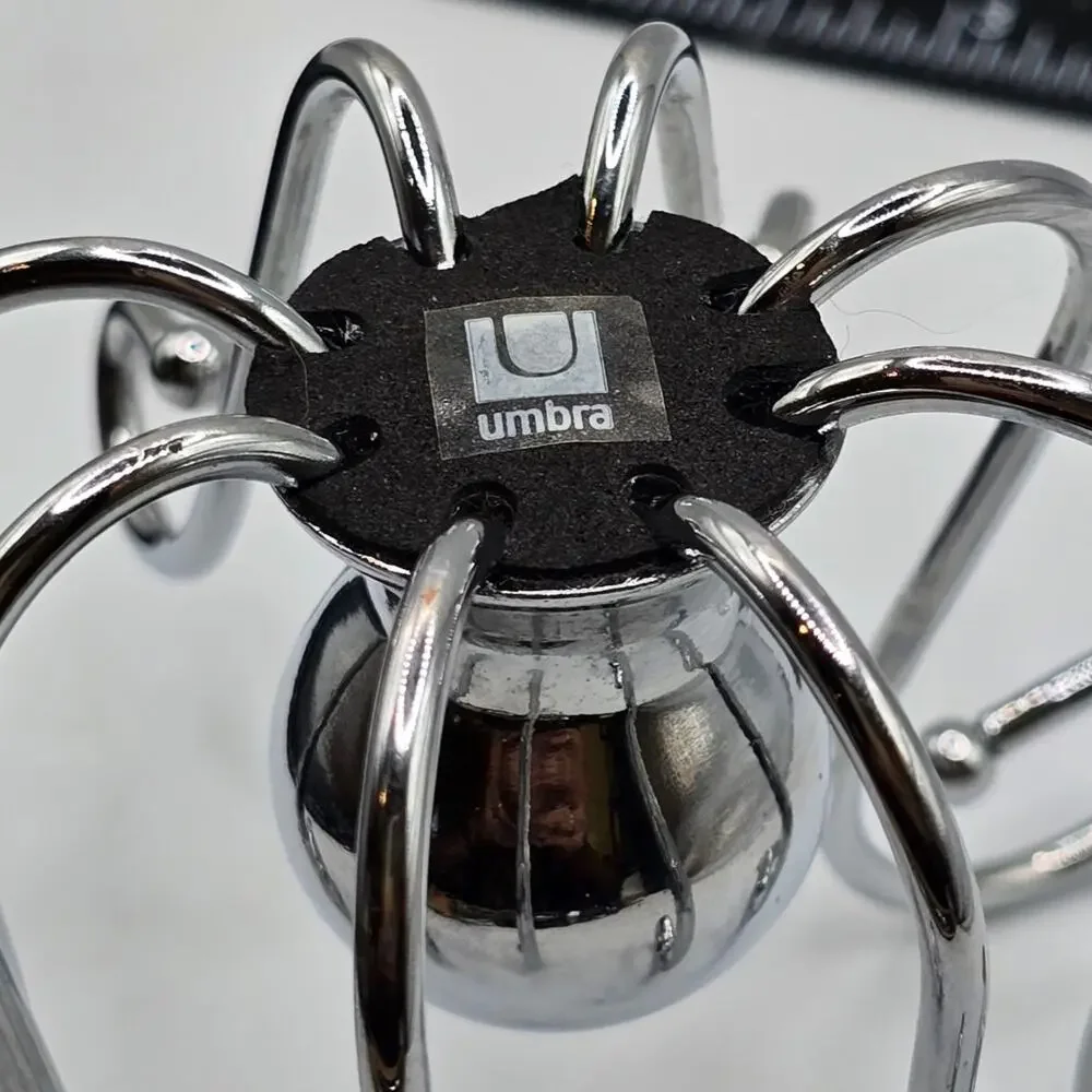 Octopus Ring Holder Umbra Metal Ring Display Mirror Silver Tone 2.5